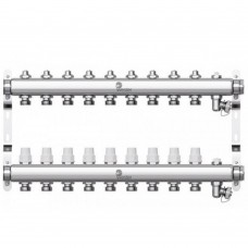 Коллектор Wester нерж. 1"-3/4 в сборе на 9 выходов с 2 заглушками, W903.9 Коллектор Wester нерж. 1"-3/4 в сборе на 9 выходов с 2 заглушками, W903.9