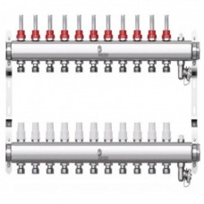 Коллектор Wester нерж. 1"-3/4 в сборе с расходомерами на 11 выходов, W902.11 Коллектор Wester нерж. 1"-3/4 в сборе с расходомерами на 11 выходов, W902.11