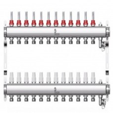 Коллектор Wester нерж. 1"-3/4 в сборе с расходомерами на 12 выходов, W902.12 Коллектор Wester нерж. 1"-3/4 в сборе с расходомерами на 12 выходов, W902.12
