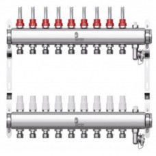 Коллектор Wester нерж. 1"-3/4 в сборе с расходомерами на 9 выходов, W902.9 Коллектор Wester нерж. 1"-3/4 в сборе с расходомерами на 9 выходов, W902.9