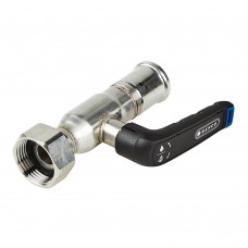 Кран шаровой HENCO из нерж. стали с ручкой, пресс-накидная гайка, 26x1" Кран шаровой HENCO из нерж. стали с ручкой, пресс-накидная гайка, 26x1"