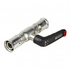 Кран шаровой HENCO из нерж. стали с ручкой, пресс-пресс, 26x26