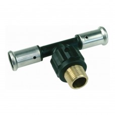 Тройник HENCO НР ПВДФ пресс, 50x6/4"x50 Тройник HENCO НР ПВДФ пресс, 50x6/4"x50