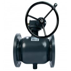 Кран шаровой стальной РИДАН RJIP Premium FF DN125 PN16 WG фланцевый, с редуктором, неполнопроходной