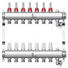Коллектор Wester нерж. 1"-3/4 в сборе с расходомерами на 7 выходов, W902.7 Коллектор Wester нерж. 1"-3/4 в сборе с расходомерами на 7 выходов, W902.7