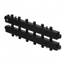 Коллектор Royal Thermo на 6 (7) отопительных контуров (сверху/снизу/сбоку) с кронштейнами Коллектор Royal Thermo на 6 (7) отопительных контуров (сверху/снизу/сбоку) с кронштейнами