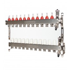 Коллектор Royal Thermo нерж. в сборе с расходомерами 1" ВР-3/4" НР с автомат.воздухоотвод-ми 11 вых. Коллектор Royal Thermo нерж. в сборе с расходомерами 1" ВР-3/4" НР с автомат.воздухоотвод-ми 11 вых.