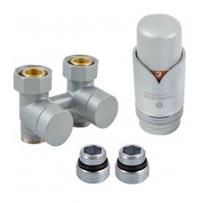 Комплект эксклюзив. узла подкл. SCHLOSSER 50мм, 3/4 x М22x1,5, 2 нип., прям., сатин Комплект эксклюзив. узла подкл. SCHLOSSER 50мм, 3/4 x М22x1,5, 2 нип., прям., сатин