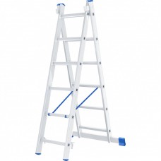 Лестница, 2 х 6 ступеней, алюминиевая, двухсекционная СИБРТЕХ 97906 Лестница, 2 х 6 ступеней, алюминиевая, двухсекционная СИБРТЕХ 97906