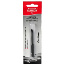Elitech Сверло 6х75мм HEX1/4' стекло 1820.044700 Elitech Сверло 6х75мм HEX1/4' стекло 1820.044700