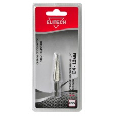 Elitech Сверло 4-12мм HEX1/4' ступенчатое 1820.049100 Elitech Сверло 4-12мм HEX1/4' ступенчатое 1820.049100