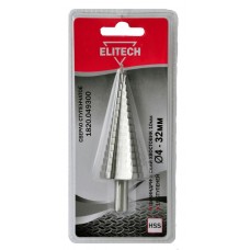 Elitech Сверло 4-32мм HEX1/4' ступенчатое 1820.049300 Elitech Сверло 4-32мм HEX1/4' ступенчатое 1820.049300