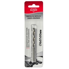 Elitech Сверло 6.0х93 HSS-G 1шт 1820.050900 Elitech Сверло 6.0х93 HSS-G 1шт 1820.050900