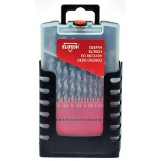 Elitech Набор сверл HSS-G 19шт 1820.052400 Elitech Набор сверл HSS-G 19шт 1820.052400