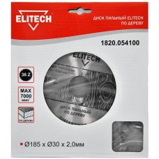 Elitech Диск пильный 185х30 36зуб 1820.054100 Elitech Диск пильный 185х30 36зуб 1820.054100
