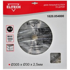 Elitech Диск пильный 305х30 96зуб 1820.054800 Elitech Диск пильный 305х30 96зуб 1820.054800