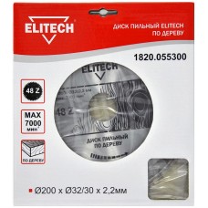 Elitech Диск пильный 200х32/30 48зуб 1820.055300 Elitech Диск пильный 200х32/30 48зуб 1820.055300