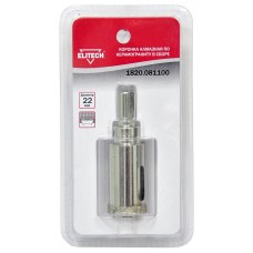 Elitech Коронка алмазная 22 мм 1820.081100 Elitech Коронка алмазная 22 мм 1820.081100