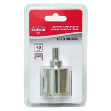 Elitech Коронка алмазная 40мм 1820.081800 Elitech Коронка алмазная 40мм 1820.081800