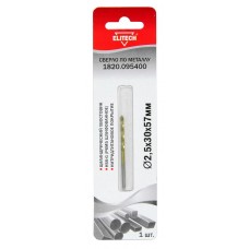 Elitech Сверло 2.5х57HSS-G+TiN 1шт 1820.095400 Elitech Сверло 2.5х57HSS-G+TiN 1шт 1820.095400