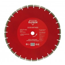 Elitech Диск алмазный 400х25,4 бетон армированный 1110.007400