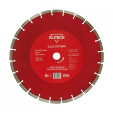 Elitech Диск алмазный 350х25,4 бетон 1110.007600 Elitech Диск алмазный 350х25,4 бетон 1110.007600
