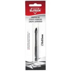 Elitech Сверло 8х85мм HEX1/4' стекло 1820.105000 Elitech Сверло 8х85мм HEX1/4' стекло 1820.105000