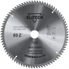 Elitech Диск пильный 250х30 80зуб алюминий 1820.116800 Elitech Диск пильный 250х30 80зуб алюминий 1820.116800
