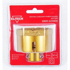 Elitech Коронка алмазная, 70мм х М14 1820.123000 Elitech Коронка алмазная, 70мм х М14 1820.123000