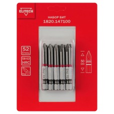 Elitech Биты PH2 50мм 10шт 1820.147100 Elitech Биты PH2 50мм 10шт 1820.147100