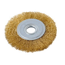 Щётка для УШМ Вихрь плоская, латунированная, 125 мм Щётка для УШМ Вихрь плоская, латунированная, 125 мм